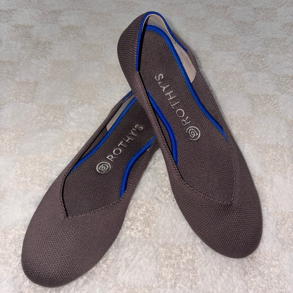 Rothy's Women's Round Toe Woven Flats in Mink • Size 8
